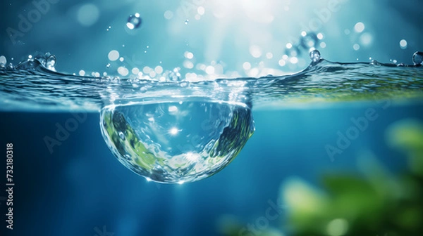 Obraz World water day illustration, save water