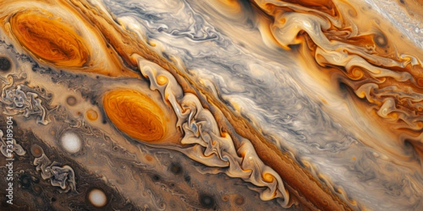 Obraz Fluid Blur Texture In The Style Of The Surface Of Jupiter Created Using Artificial Intelligence