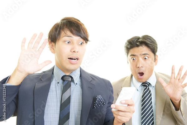 Fototapeta 驚いた表情のビジネスマン