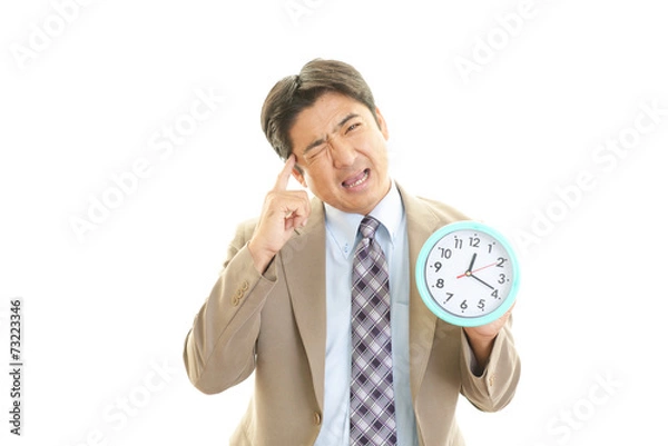 Fototapeta 困惑した表情のビジネスマン