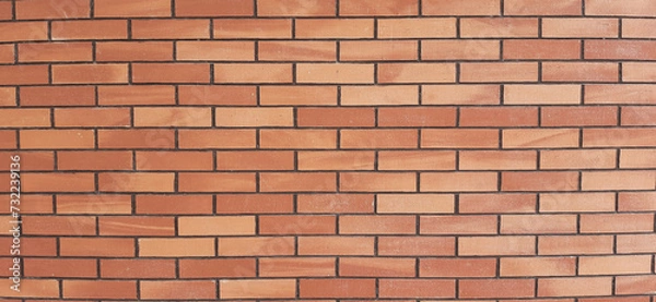 Obraz Horizontal layout of brick wall for use as backdrop