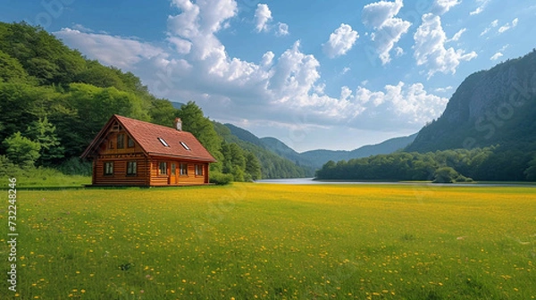 Obraz mountain cabin