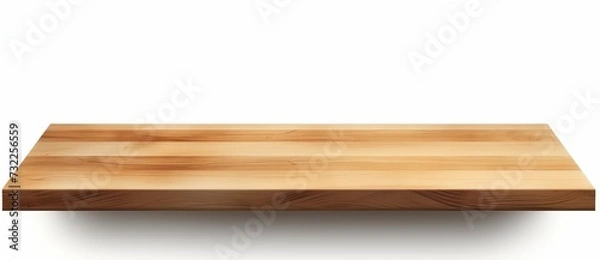 Fototapeta empty wooden table on white background