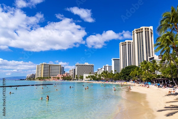 Fototapeta ハワイホノルル・ワイキキビーチ