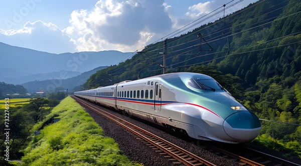 Fototapeta View of a CRH high-speed bullet train