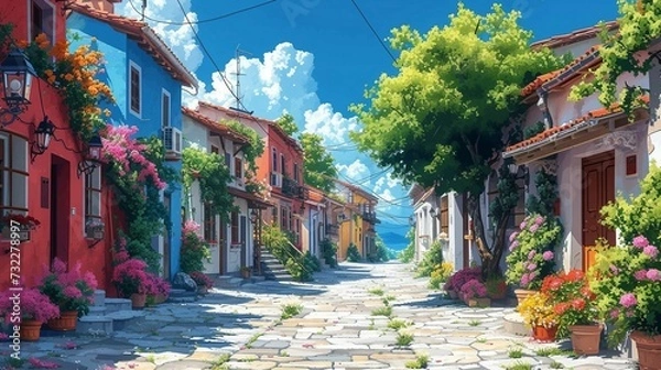 Obraz Vibrant Summer Lane