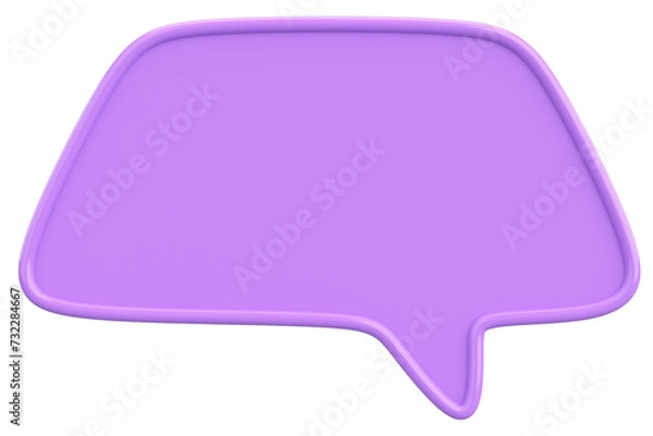 Fototapeta Speech Bubble. Text Box. 3D Illustration.