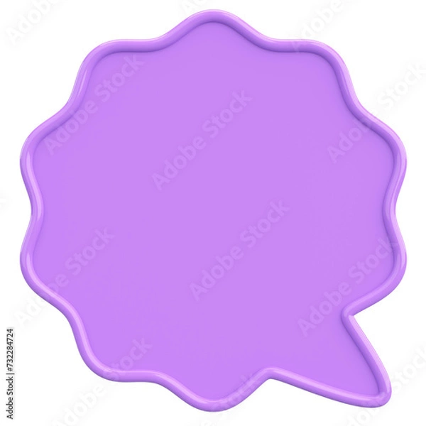 Fototapeta Speech Bubble. Text Box. 3D Illustration.