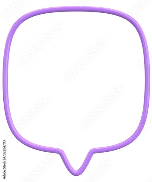 Obraz Speech Bubble. Text Box. 3D Illustration.