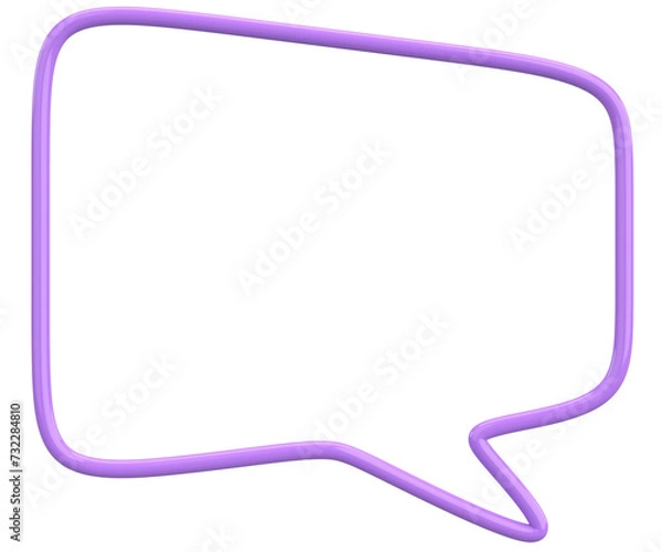 Obraz Speech Bubble. Text Box. 3D Illustration.