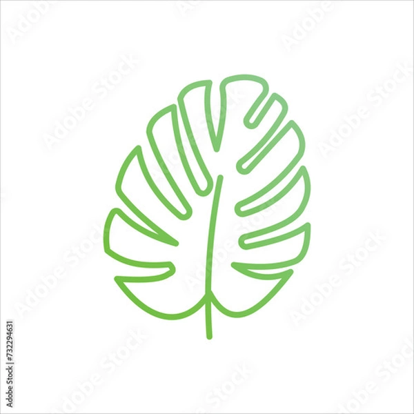 Fototapeta leaves icon vector stock illustration 
