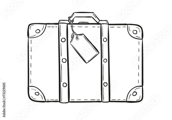 Fototapeta szkic walizki