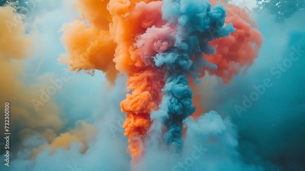 Obraz Abstract colorful smoke on background