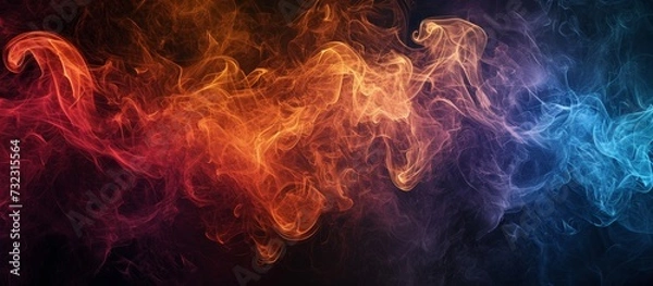 Fototapeta Streszczenie dymu na ciemnym tle dla projektów projektowych