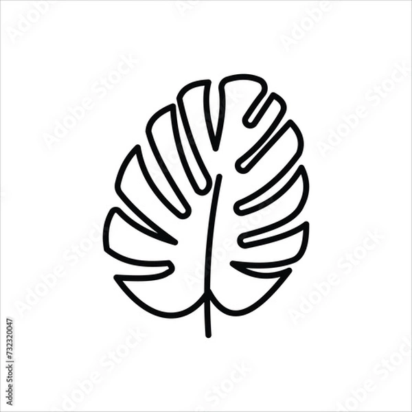 Fototapeta leaves icon vector stock illustration 