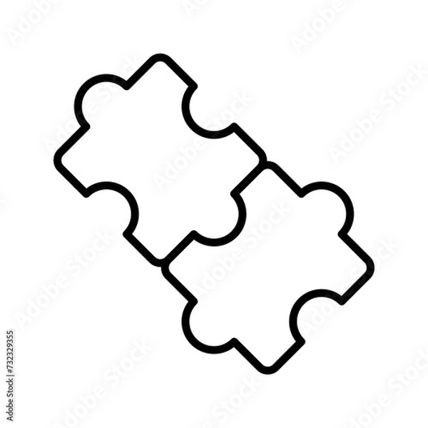 Fototapeta Puzzle line icon vector design