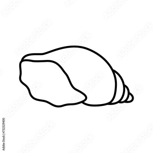 Fototapeta Snail line icon vector design