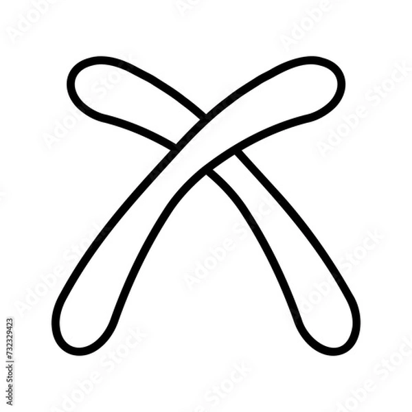 Fototapeta Cross line icon vector design, cancel symbol.