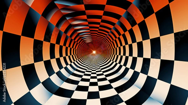 Obraz Optical illusion, optical art abstract background