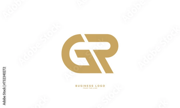 Fototapeta GR, RG, R, G, Abstract Letters Logo Monogram