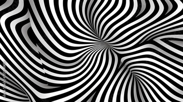 Fototapeta Optical illusion, charming abstract pattern background