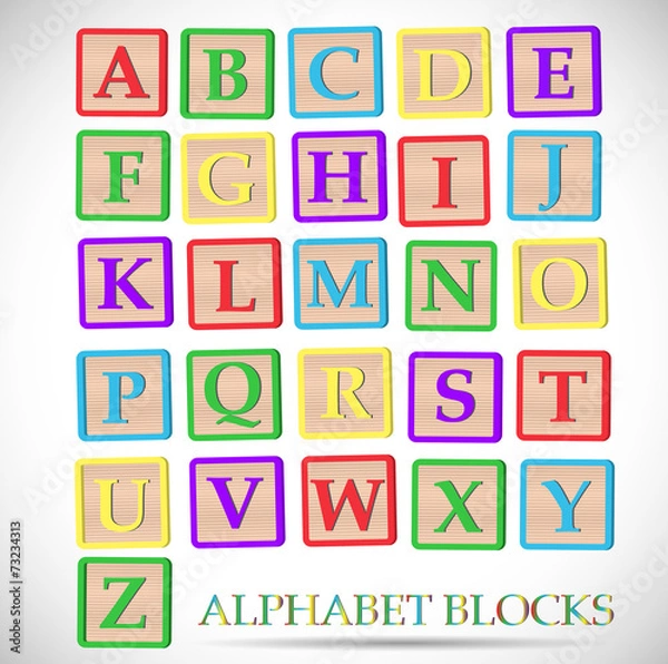 Obraz Alphabet Block Illustration