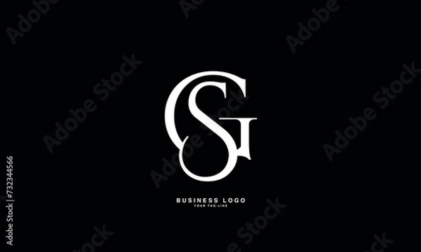 Fototapeta GS, SG, G, S, Abstract Letters Logo Monogram