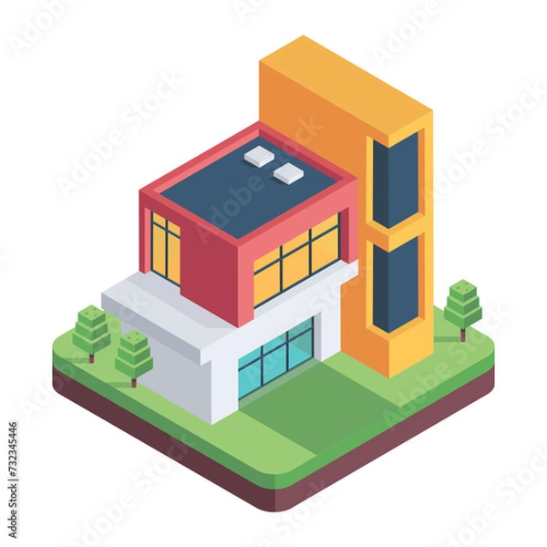 Fototapeta Modern Buildings Icon