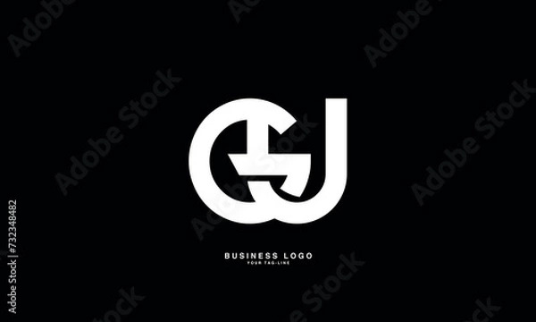 Obraz GU, UG, G, U, Abstract Letters Logo Monogram