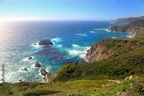 Obraz Panoramic view of Pacific coast