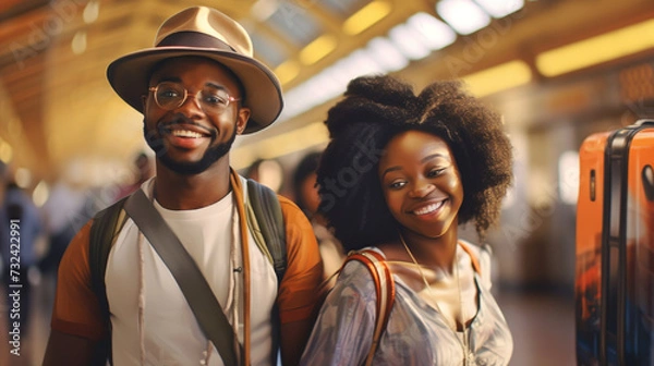 Fototapeta couple in the subway station