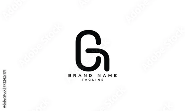 Fototapeta ECG, EGC, CEG, CGE, GCE, GEC, EG, GE, CG, GC, Abstract initial monogram letter alphabet logo design

