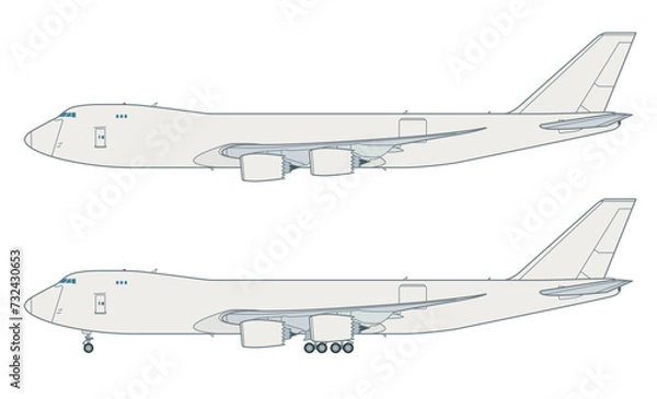 Fototapeta Gr0ßraum-Frachtflugzeug