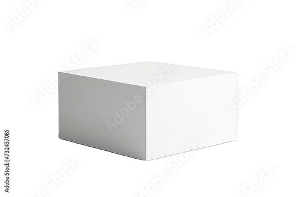 Obraz Cube Box Exhibition Stand. 3D rendering isolated on a Transparent background. Generative AI