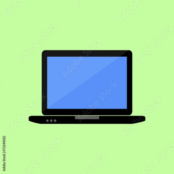 Fototapeta Flat style laptop