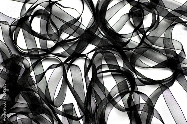 Obraz Black Ribbon Background