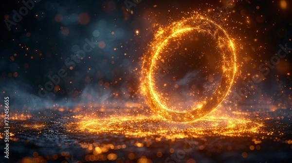 Obraz Glowing Ring of Fire: A Ring of Fire in the Sky Generative AI