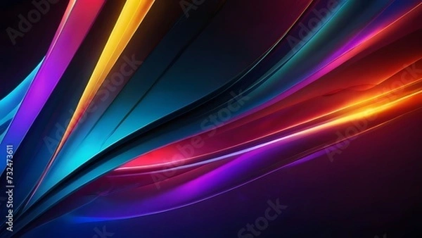 Obraz Abstract background with glowing lines