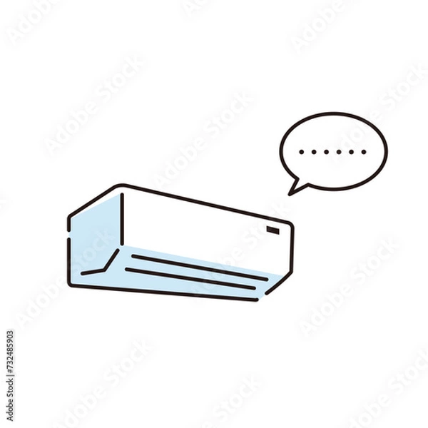 Obraz 動かないエアコンのイラスト