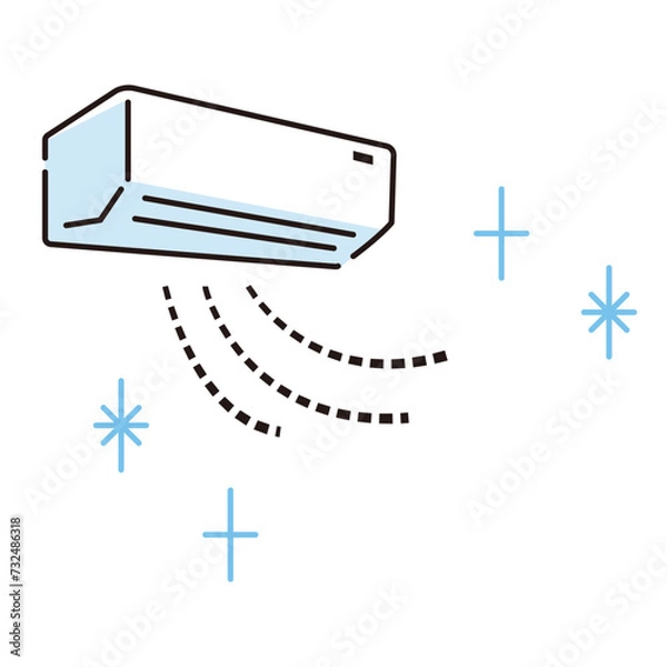 Obraz クリーンなエアコンのイラスト