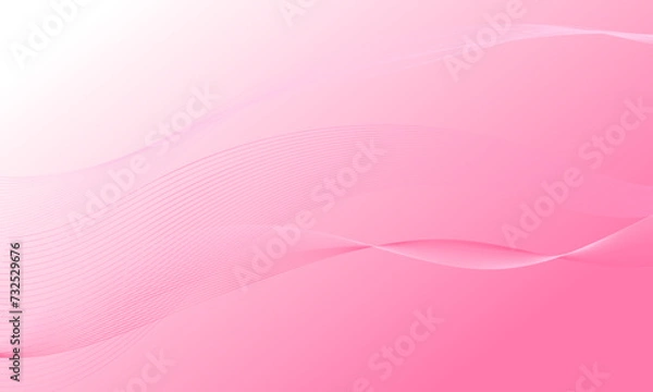 Fototapeta pink soft lines wave curves with gradient abstract background