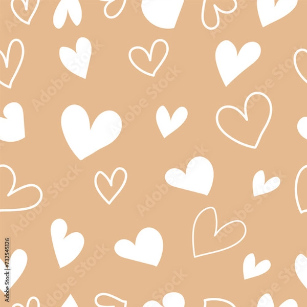 Obraz seamless pattern with hearts, Valentine Day Background
