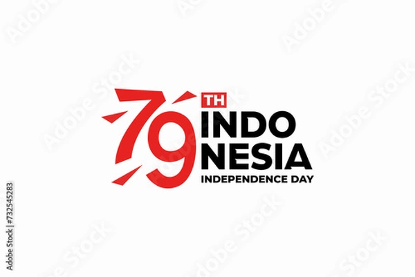 Fototapeta 78th indonesia independence day logotype icon