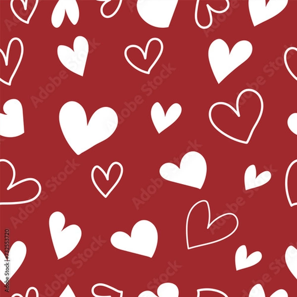 Obraz seamless pattern with hearts, Valentine Day Background