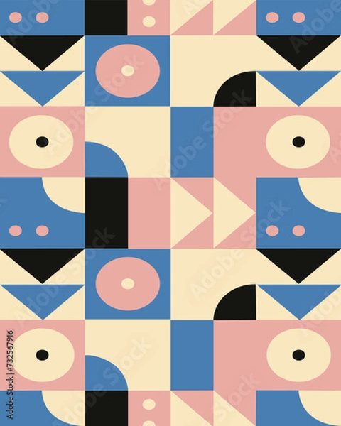 Obraz Beautiful Bauhaus style pattern and wall art 