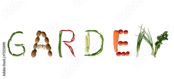 Obraz Vegetable writing GARDEN