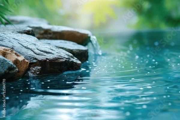 Obraz Tranquil Oasis A Serene Water Background for Relaxation