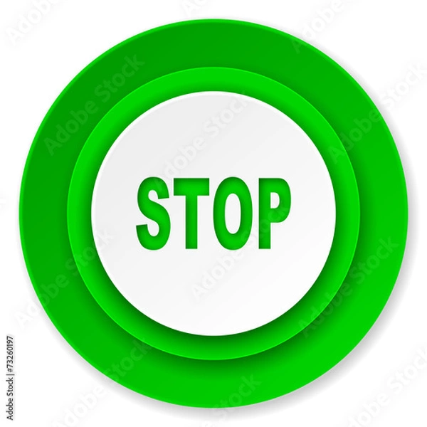 Fototapeta stop icon