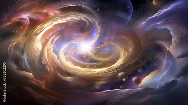 Fototapeta Abstract space fractal background