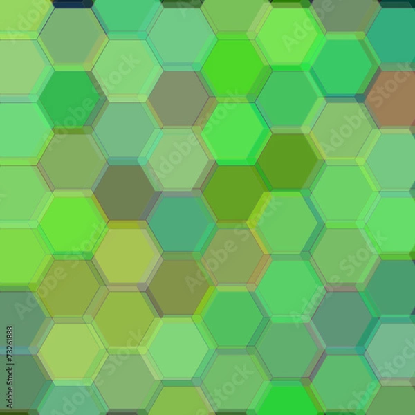 Obraz Background with dark green hexagons. Raster